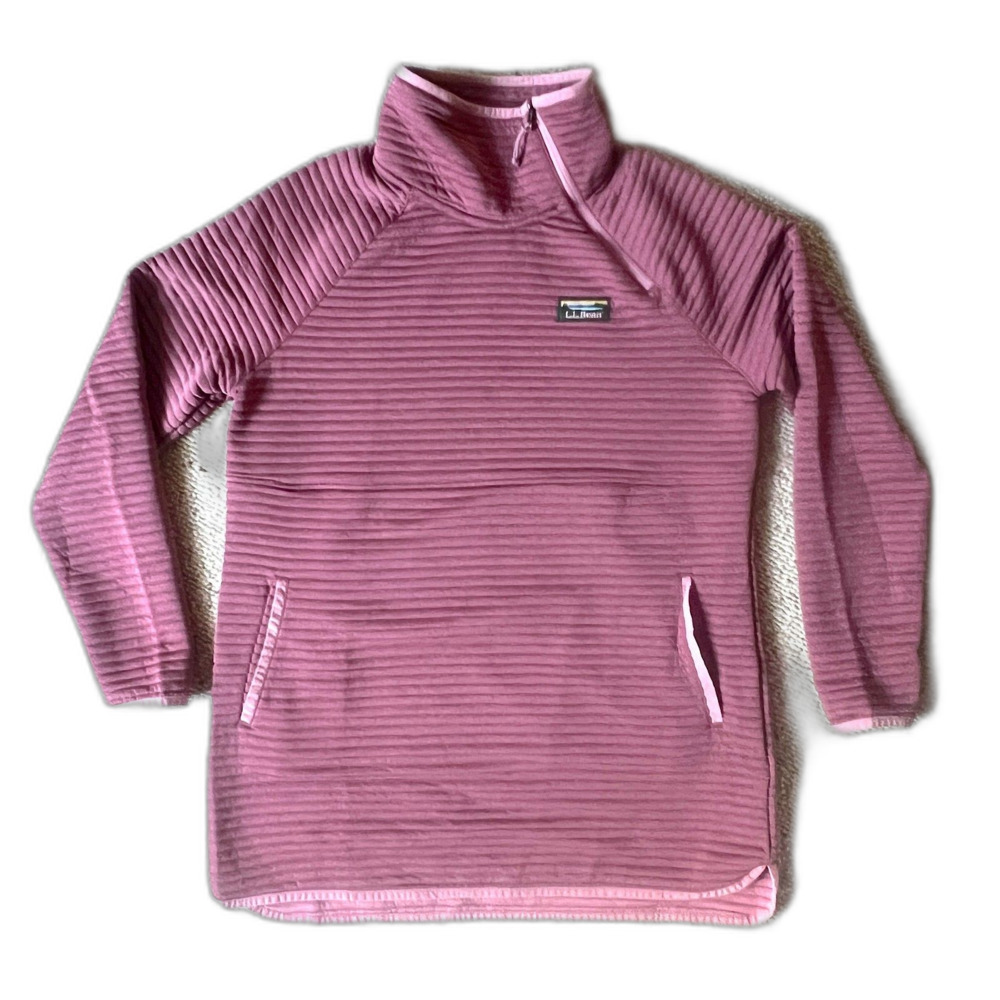 LLBean Airlight Pullover Asymmetrical 1/4 Zip Sweater M